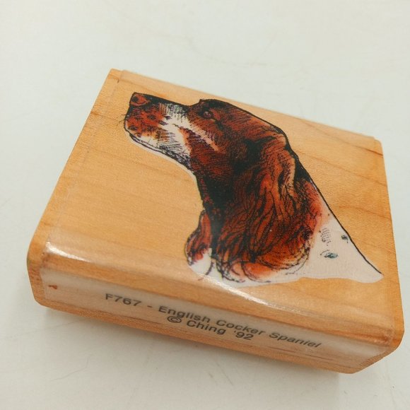 English Cocker Spaniel Rubber Stamp Dog 1992 Thats All She Stamped Crafting Pape - Picture 7 of 7